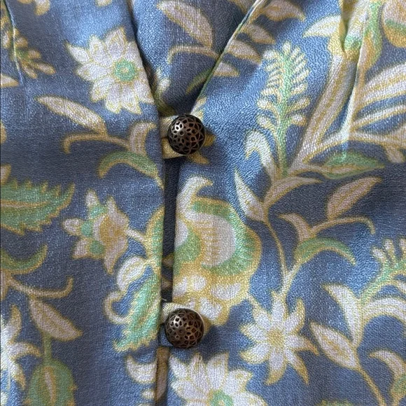 Lucky Brand Floral Boho Peasant Blouse Size Medium - Picture 6 of 6